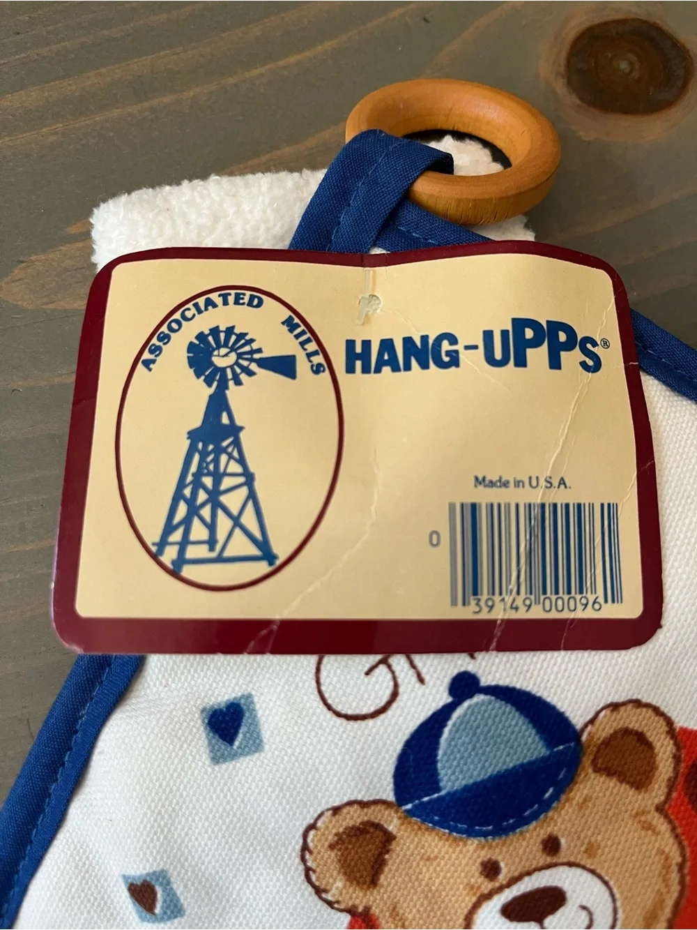 Vintage 80s Country Bear HANG-uPPs Kitchen Set Handtowel Pot Holder NOS USA NWT